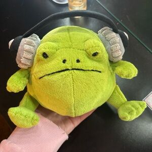 Retired Ricky Rainfrog with Headphones